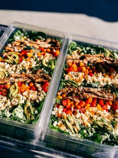 cookweek pics I never shared pt. 1 👩🏻‍🍳👉🏻

caprese spinach salad + creamy pesto dressing, balsamic glaze, and herbed roasted chicken 

overnight blueberry cream cheese custard french toast bake + sour cream topping 

Mexican street corn dip + cilantro and 🍋‍🟩

the best fish tacos + purple slaw, roasted corn salsa, and pan-fried fish 

roasted corn salsa 🤤🔥🌽

dijon baked chicken + with garlic black pepper sauce, penne pasta pesto spinach salad, and crispy potatoes 

Birria tacos + consommé 

pumpkin sourdough cinnamon rolls + toasted pecans and salted caramel 
(another fall cleaning snack)🍂 

juicy chicken cutlets + saucy noodle stir-fry with crisp-tender vegetables, and a creamy cuc salad

apple cinnamon-sugar German pancake served with sausage, cheese, and eggs (not pictured) for another fall cleaning snack 

some naan bread wraps for…

…beef schwarma wraps with labanese toum (fluffy garlic sauce), pickled onions and alll the toppings. Fries on the side.

salted caramel apple cheesecake cups 🍎🍏

roast beef sliders with au jus + and sides